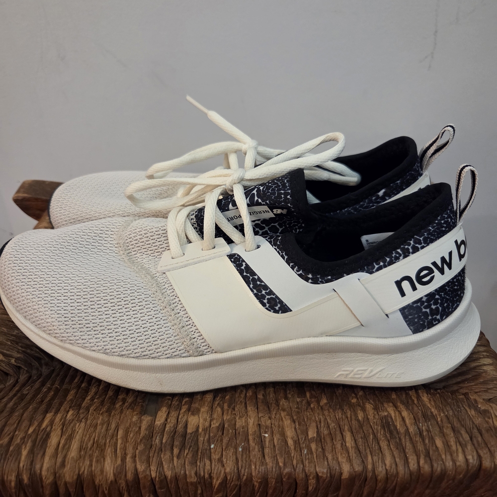 New Balance White and Black Sneakers